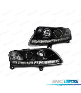 FAROS OJOS ANGEL AUDI A6 C6 04-08 OJOS ANGEL LED NEGRO