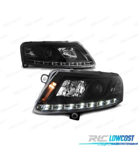 FAROS AUDI A6 4F C6 04-08 TRU DRL LUZ DIURNA LED FONDO NEGRO APTOS XENON DE ORIGEN D2S