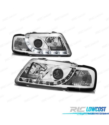 FAROS LUZ DIURNA PARA AUDI A3 8L 96-00 TRU DRL ECE-R87 CROMADO