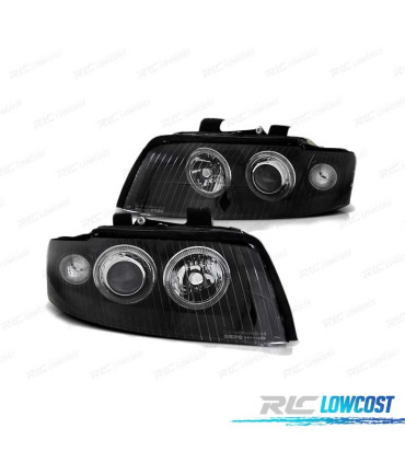 FAROS OJOS ANGEL AUDI A4 00-04 FONDO NEGRO XENON D1S