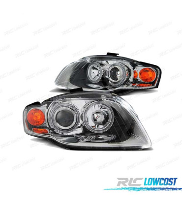 FAROS OJOS ANGEL AUDI A4 B7 04-08 CROMADOS