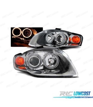 FAROS OJOS ANGEL AUDI A4 B7 04-08 CROMADOS