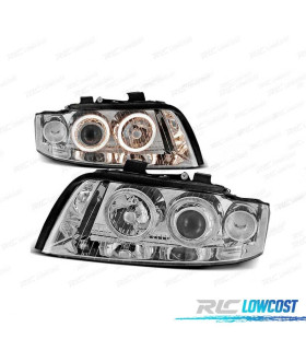 FAROS OJOS ANGEL AUDI A4 00-04 OJOS ANGEL CROMADOS