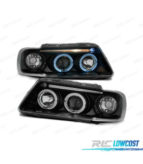 FAROS OJOS ANGEL PARA AUDI A3 8L 96-00 FONDO NEGRO