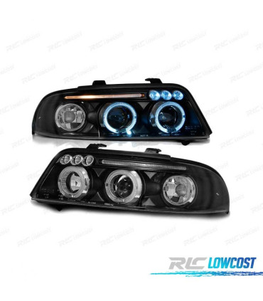 FAROS AUDI A4 B5 99-00 OJOS ANGEL LED NEGRO