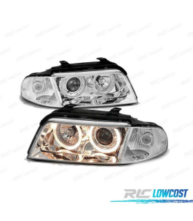FAROS OJOS ANGEL AUDI A4 99-00 OJOS ANGEL CROMADOS
