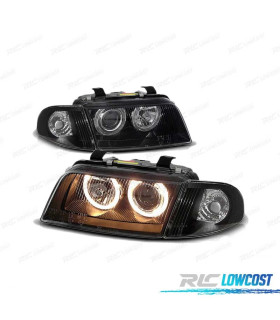 FAROS AUDI A4 B5 94-98 OJOS ANGEL CLASSIC NEGROS