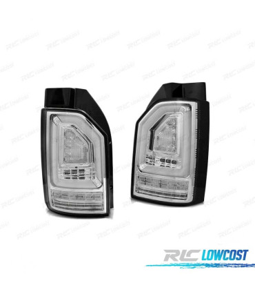 PILOTOS PARA VOLKSWAGEN VW T6 15-19 CROMADOS CON INTERMITENTE LED DINAMICO OEM BOMBILLA 2 LUCES