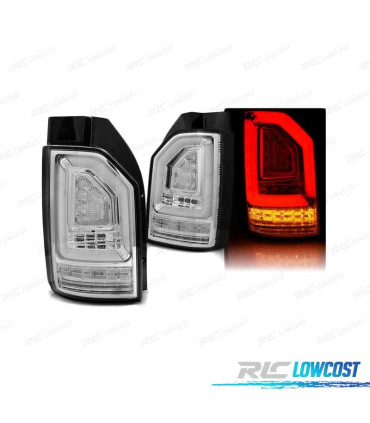 PILOTOS PARA VOLKSWAGEN VW T6 15-19 CROMADOS CON INTERMITENTE LED DINAMICO OEM BOMBILLA 2 LUCES