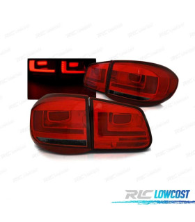 PILOTOS LED BAR PARA VOLKSWAGEN VW TIGUAN 07-11 ROJO AHUMADO