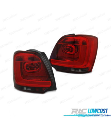 PILOTOS VOLKSWAGEN VW POLO 6R 09-13 LED BAR ROJO AHUMADO