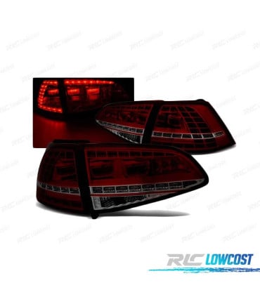 PILOTOS PARA VOLKSWAGEN VW GOLF 7 12-17 LOOK GTI ROJO AHUMADO