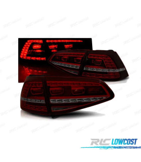 PILOTOS PARA VOLKSWAGEN VW GOLF 7 12-17 LOOK GTI ROJO AHUMADO