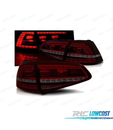 PILOTOS PARA VOLKSWAGEN VW GOLF 7 12-17 LOOK GTI ROJO AHUMADO