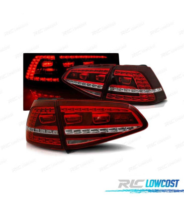 PILOTOS FULL LED PARA VOLKSWAGEN VW GOLF 7 12-17 LOOK GTI ROJO BLANCO