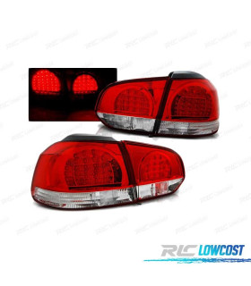 PILOTOS LED PARA VOLKSWAGEN VW GOLF 6 08-12 ROJO BLANCO LED