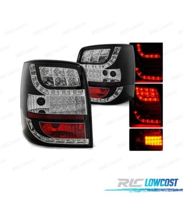 PILOTOS LED PARA VOLKSWAGEN VW PASSAT B5 96-00 VARIANT NEGRO INTERMITENTE LED
