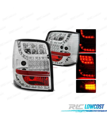 PILOTOS LED PARA VOLKSWAGEN VW PASSAT B5 96-00 VARIANT CROMADO INTERMITENTE LED