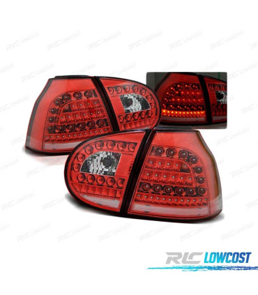 PILOTOS LED PARA VOLKSWAGEN VW GOLF 5 03-09 ROJO BLANCO LED