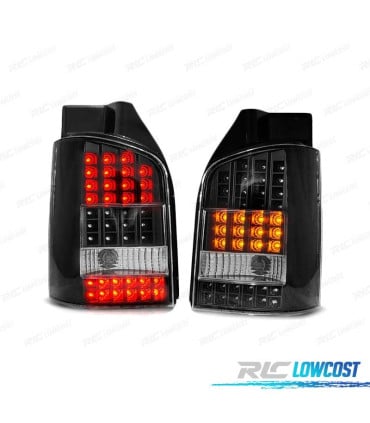 PILOTOS LED PARA VOLKSWAGEN VW T5 03-09 NEGRO LED