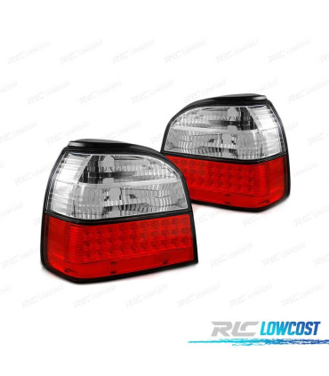 PILOTOS VOLKSWAGEN VW GOLF 3 91-97 LED ROJO CRISTAL