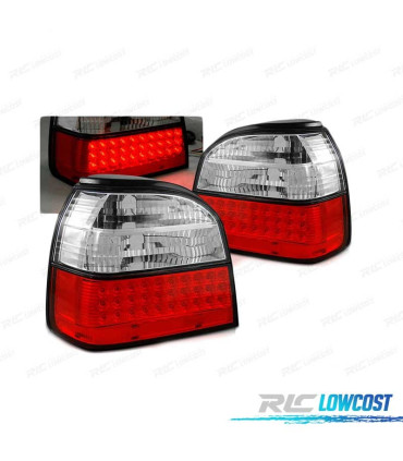 PILOTOS VOLKSWAGEN VW GOLF 3 91-97 LED ROJO CRISTAL