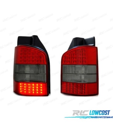 PILOTOS LED VOLKSWAGEN VW T5 03-09 ROJO AHUMADO LED