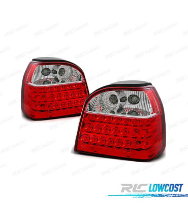 PILOTOS LED PARA VOLKSWAGEN VW GOLF 3 91-97 ROJO BLANCO