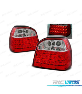 PILOTOS LED PARA VOLKSWAGEN VW GOLF 3 91-97 ROJO BLANCO