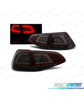 PILOTOS LED PARA VOLKSWAGEN VW GOLF 7 12-17 AHUMADO RED LED BAR
