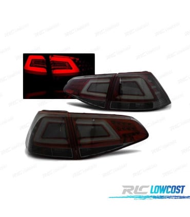 PILOTOS LED PARA VOLKSWAGEN VW GOLF 7 12-17 AHUMADO RED LED BAR