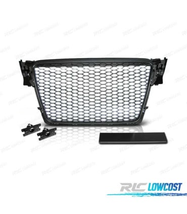 PARRILLA AUDI A4 B8 08-11 NEGRO LOOK RS
