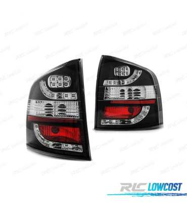 PILOTOS PARA SKODA OCTAVIA KOMBI II 04-12 LED NEGROS
