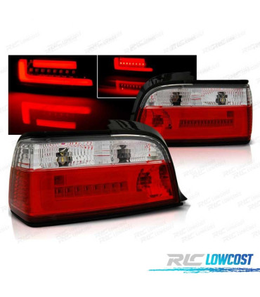 PILOTOS LED PARA BMW E36 90-99 CC ROJO BLANCO BAR LED