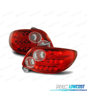 PILOTOS LED PARA PEUGEOT 206 98- ROJO BLANCO LED