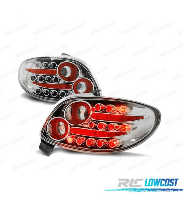PILOTOS PARA PEUGEOT 206 98- CROMADO LED