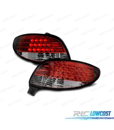 PILOTOS LED PEUGEOT 206 98-09 ROJO CRISTAL