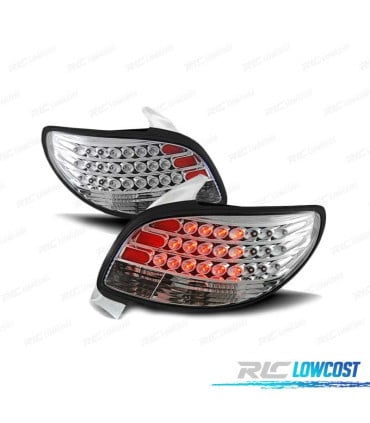 PILOTOS LED PARA PEUGEOT 206 98- CROMADO