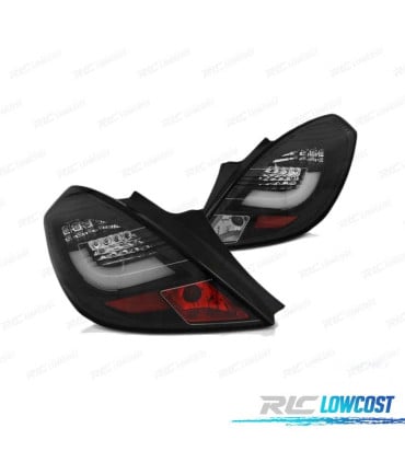 PILOTOS LED BAR PARA OPEL CORSA D 3P 06-14 NEGROS