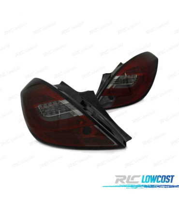 PILOTOS PARA OPEL CORSA D 3P 06-14 LED BAR ROJO AHUMADO