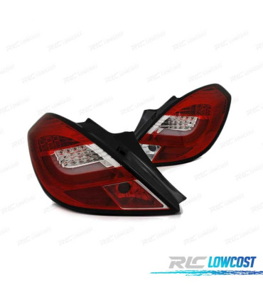 PILOTOS LED BAR PARA OPEL CORSA D 3P 06-14 ROJOS