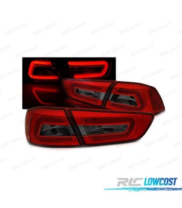 PILOTOS MITSUBISHI LANCER 8 SEDAN 08-11 LED BAR ROJO AHUMADO
