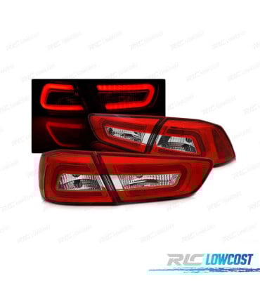 PILOTOS MITSUBISHI LANCER 8 SEDAN 08-11 LED BAR ROJO CLARO