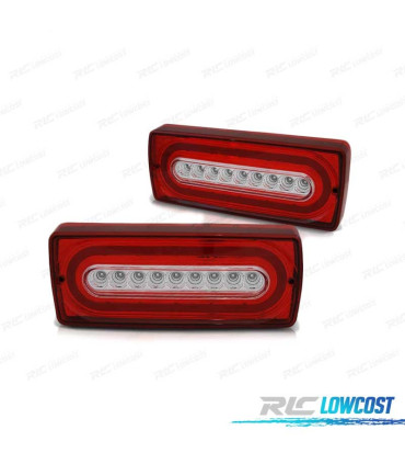 PILOTOS MERCEDES W463 CLASE G 90-12 ROJOS CON INTERMITENTE LED DINAMICO