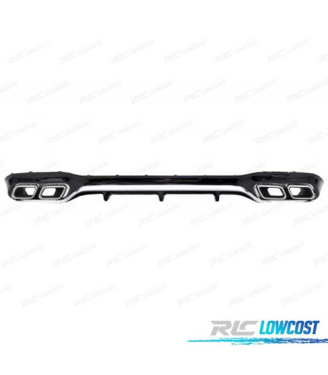 DIFUSOR MERCEDES CLASE E W213 AMG 16-19 LOOK E63 + COLAS ESCAPE