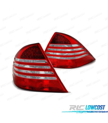 PILOTOS LED PARA MERCEDES CLASE S W220 98-05 ROJO BLANCO LED