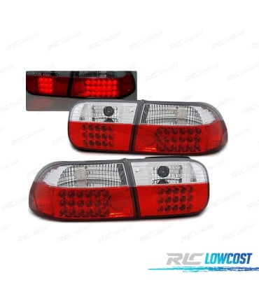 PILOTOS LED HONDA CIVIC 91-95 2D 4D ROJO BLANCO LED