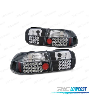 PILOTOS LED HONDA CIVIC 2P 4P 91-95 NEGROS
