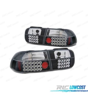 PILOTOS LED PARA HONDA CIVIC 91-95 3D NEGRO LED