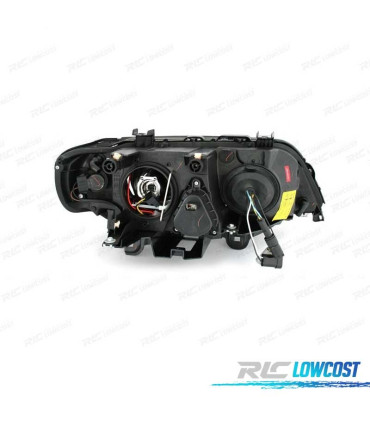 FAROS BMW X5 E53 99-03 OJOS ANGEL FONDO NEGRO ARO HALÓGENO